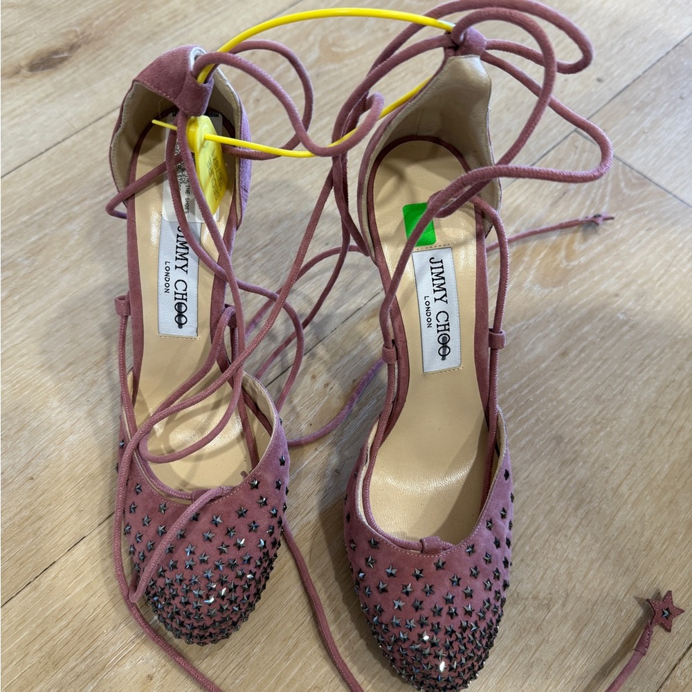 Jimmy Choo Mauve Studded Heels
